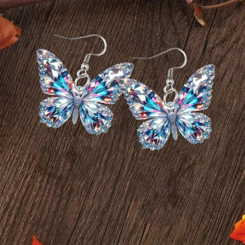 Colorful Sparkling 2D Acrylic Earrings Fashion Creativity