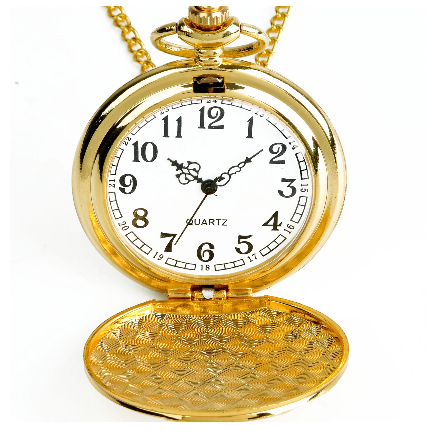 Large Gold Train Pocket Watch