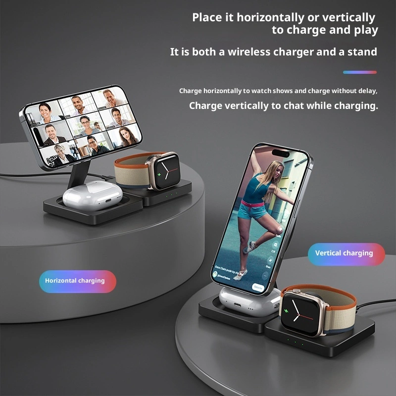 Three-in-one Wireless Magnetic Fast Charger
