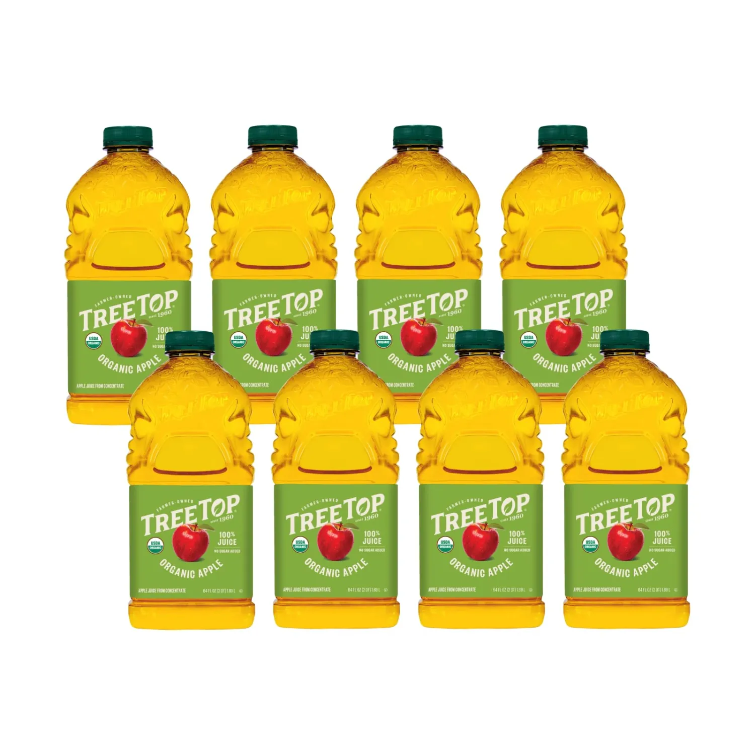 Tree Top Organic Apple Juice, 64 Fl Oz (Pack of 8)