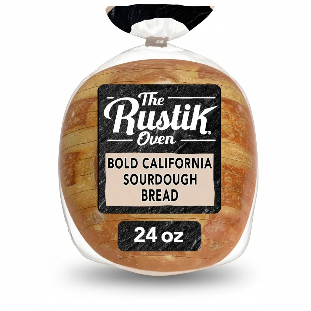 The Rustik Oven Bold California Sourdough Bread, Plain Sourdough Bread, 24 oz Bag