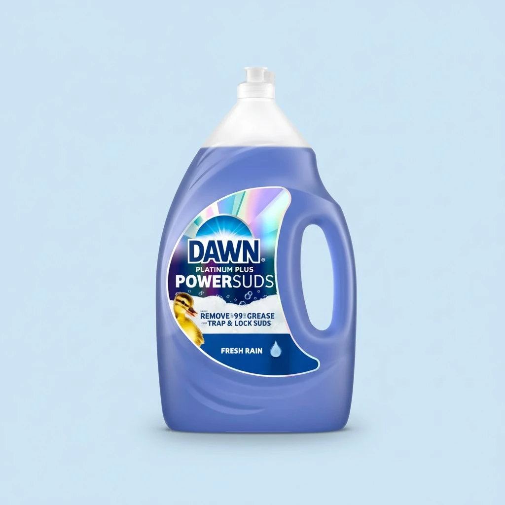 Dawn Platinum Plus PowerSuds Dish Soap Liquid, Dishwashing Liquid, Dish Detergent, Fresh Rain Scent, 51.5 fl oz (Pack of 2)