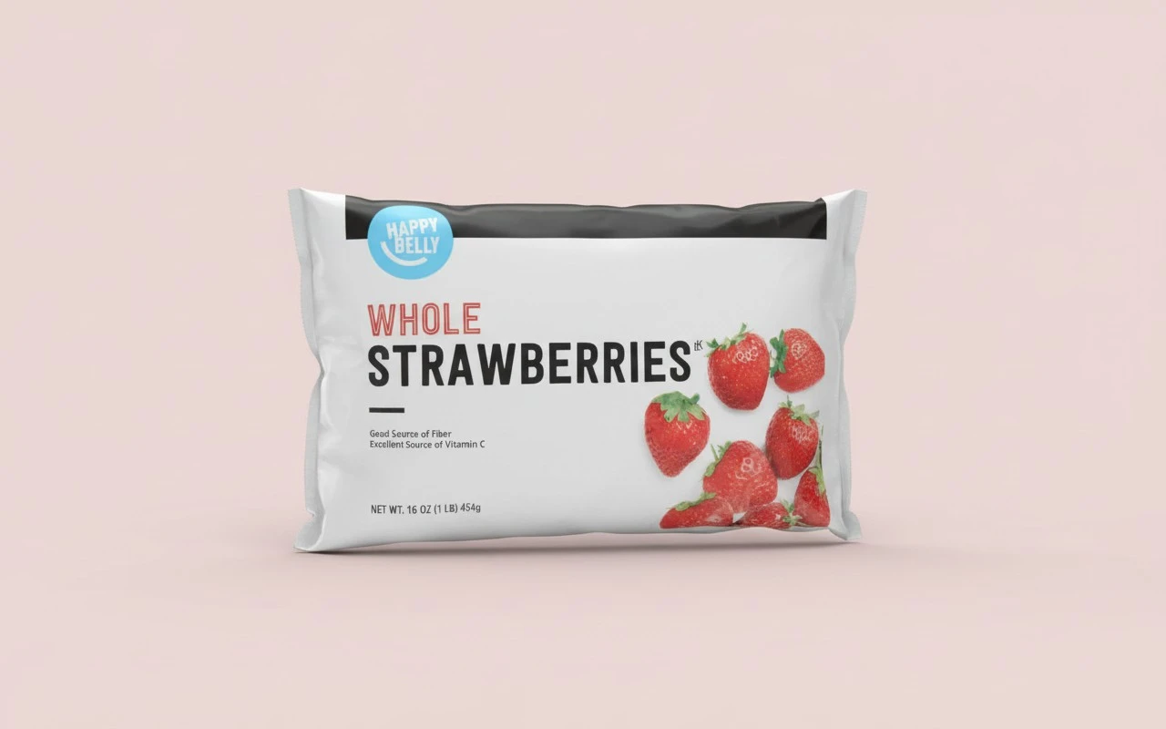 Amazon Brand - Happy Belly Whole Strawberries, 16 ounce (Pack of 1) (Frozen)