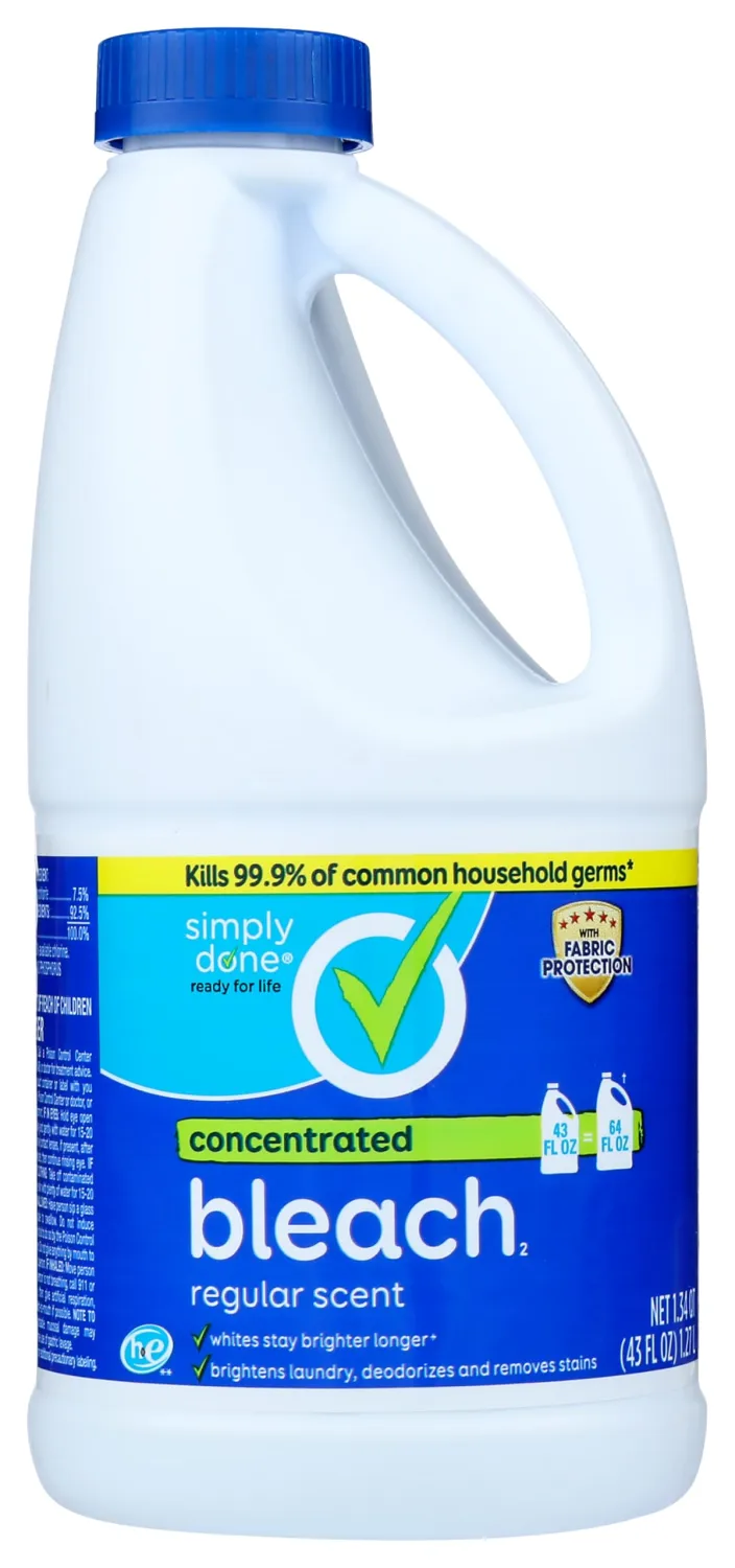 Simply Done, Concentrated Bleach, Regular , 43 OZ