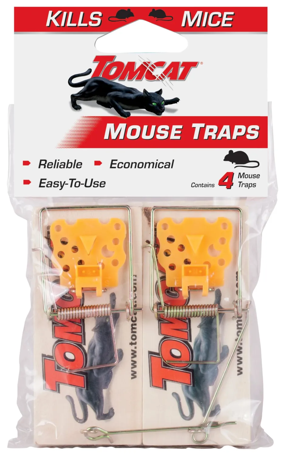 Tomcat Mouse Traps (Wooden), 4 Traps