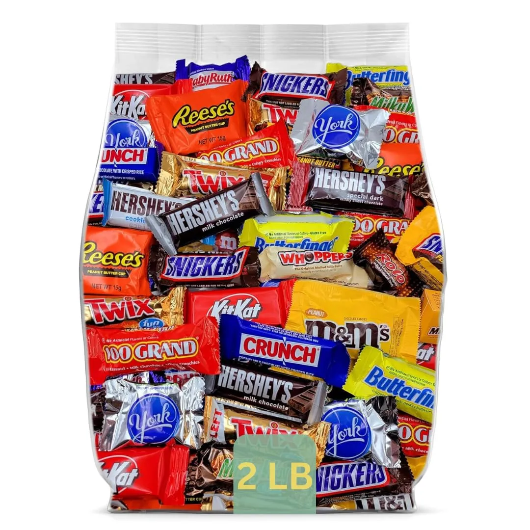 Ultimate Chocolate Assorted Bulk Variety Candy Pack - 2lb - Mini Chocolate Bars