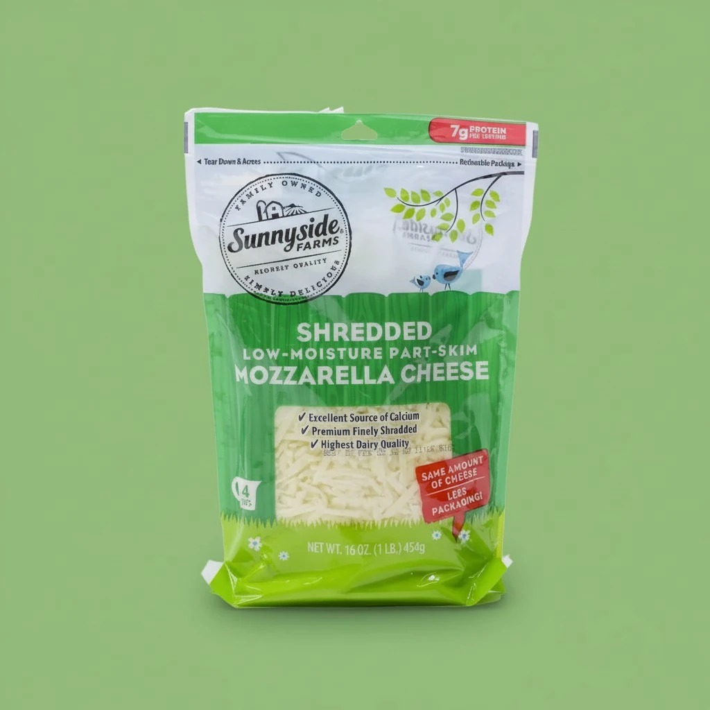 Sunnyside Farms, Mozzarella Shredded Cheese, 16 Fl Oz
