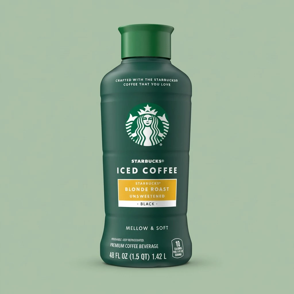 Starbucks Blonde Roast Iced Coffee, Black Unsweetened, 48 Fl Oz Bottle