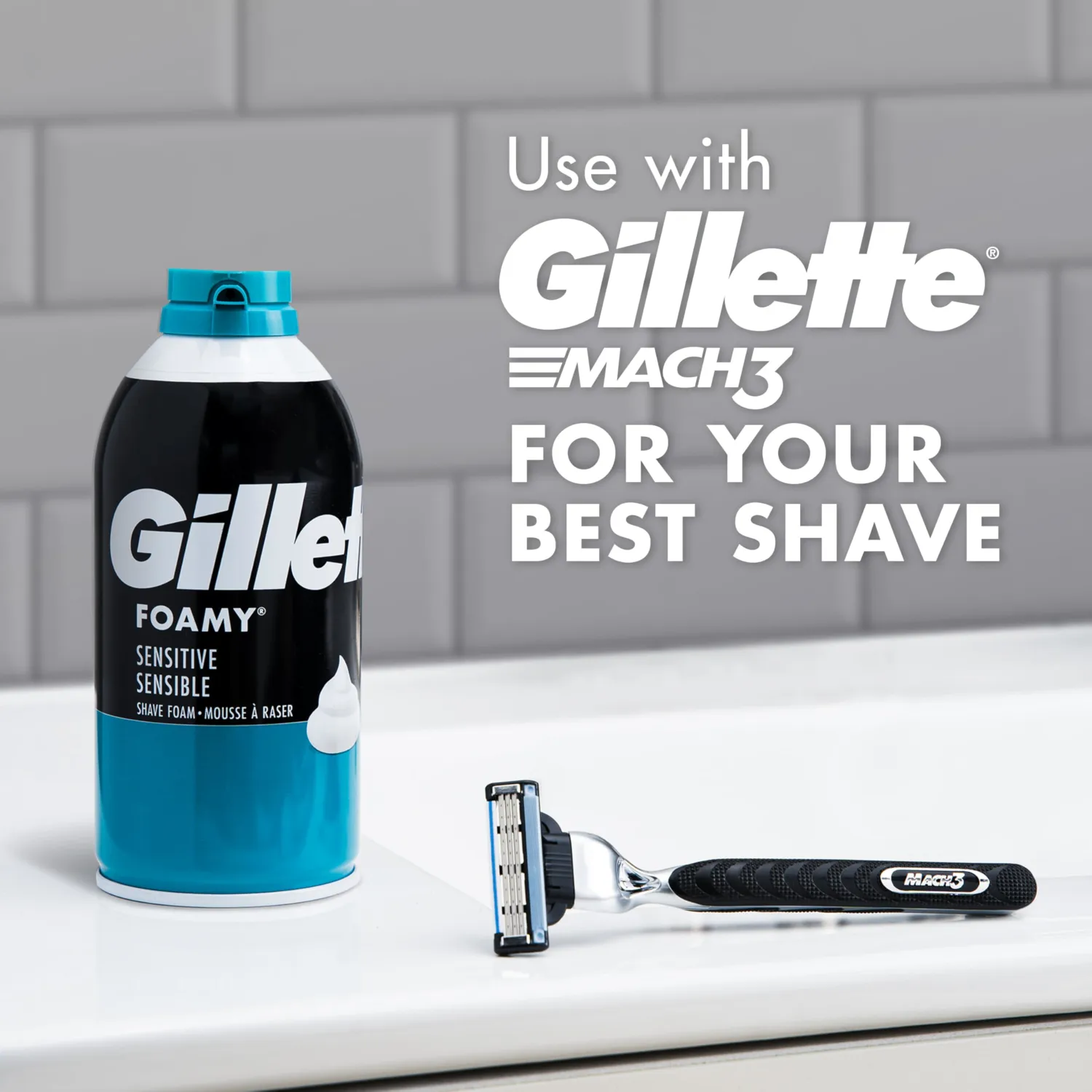 Gillette Foamy Shaving Cream, Sensitive Skin, 11 Ounce