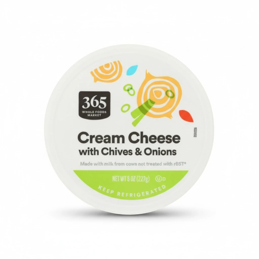 365 By Whole Foods Market, Cream Cheese Spread, Onion & Chive, 8 Ounce