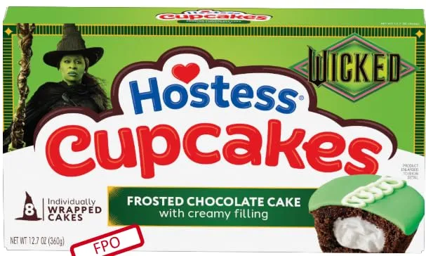 Hostess Wicked Elphaba Frosted Chocolate Cupcake, 8ct