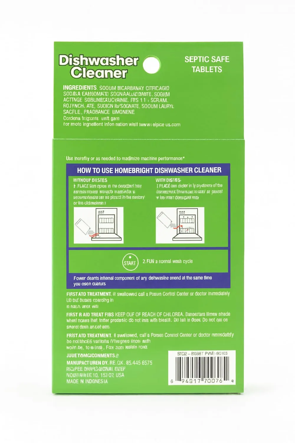 Dishwasher Cleaner Tablets with Lemon Scent, 6 Count, Fights Mineral and Lime-Scale Deposits, Cleans and Deodorizes, Septic Safe, 4.2 oz