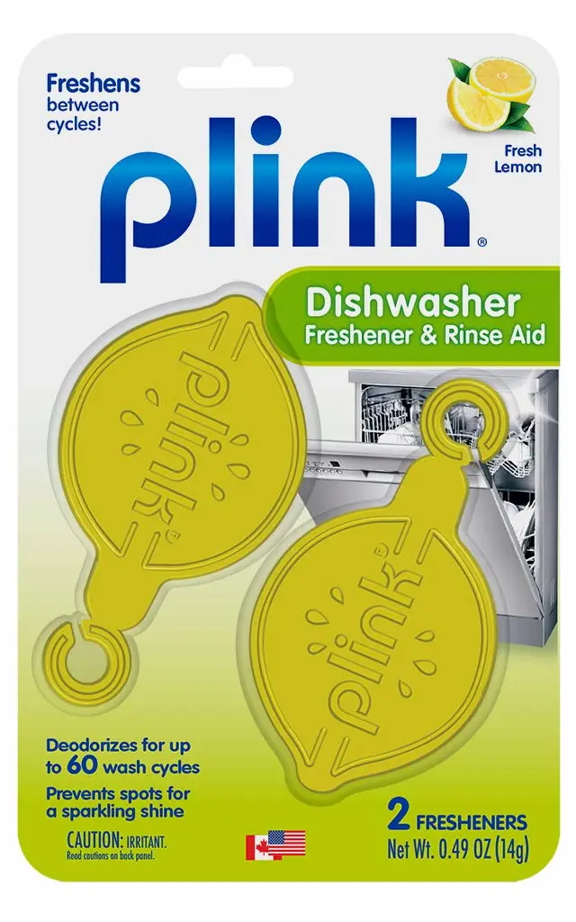 Plink PRA12T Dishwasher Freshener & Rinse Aid, 2 Fresheners, Yellow