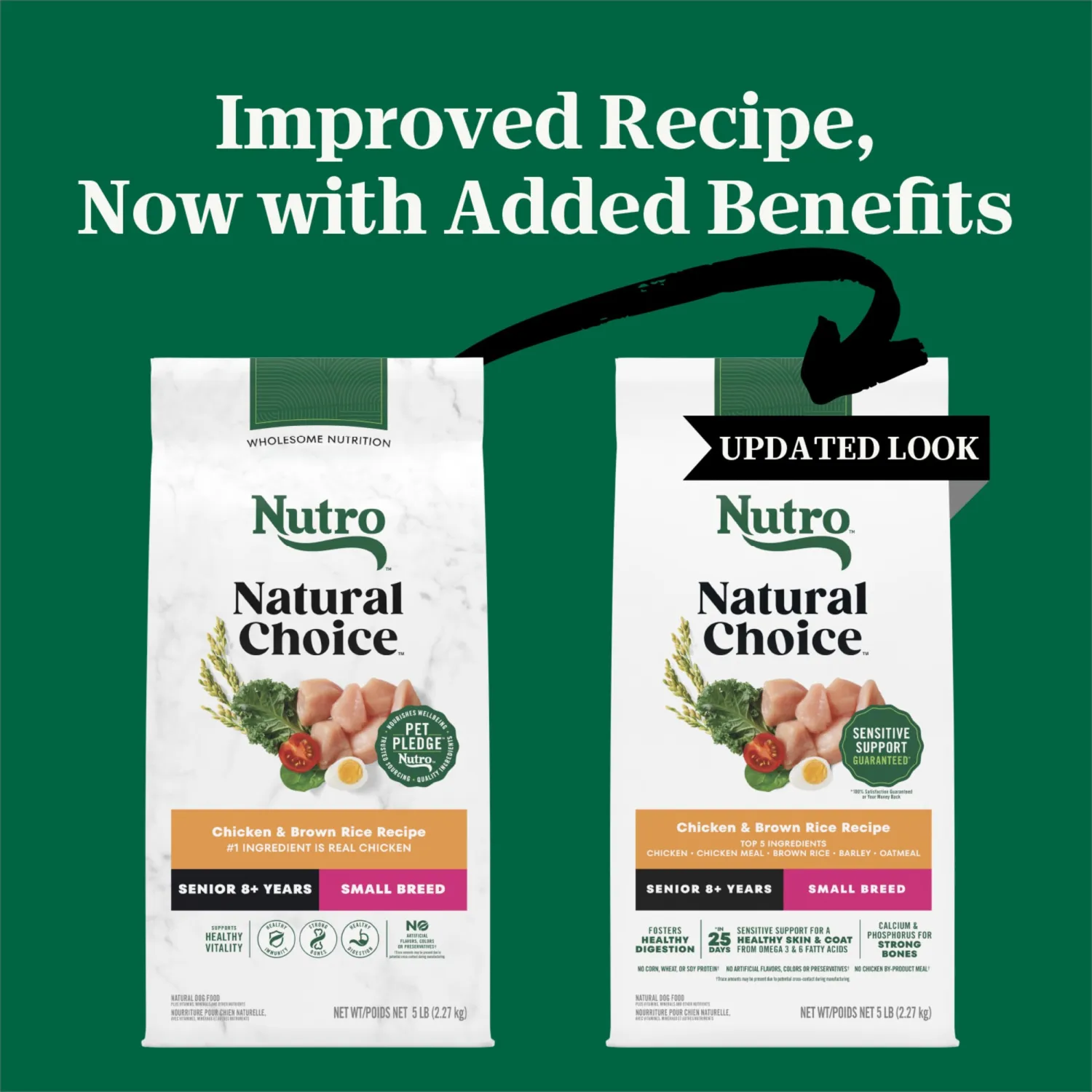 Nutro Natural Choice Small Breed Senior Dog Food, Chicken & Brown Rice Recipe, 5 lb. Bag