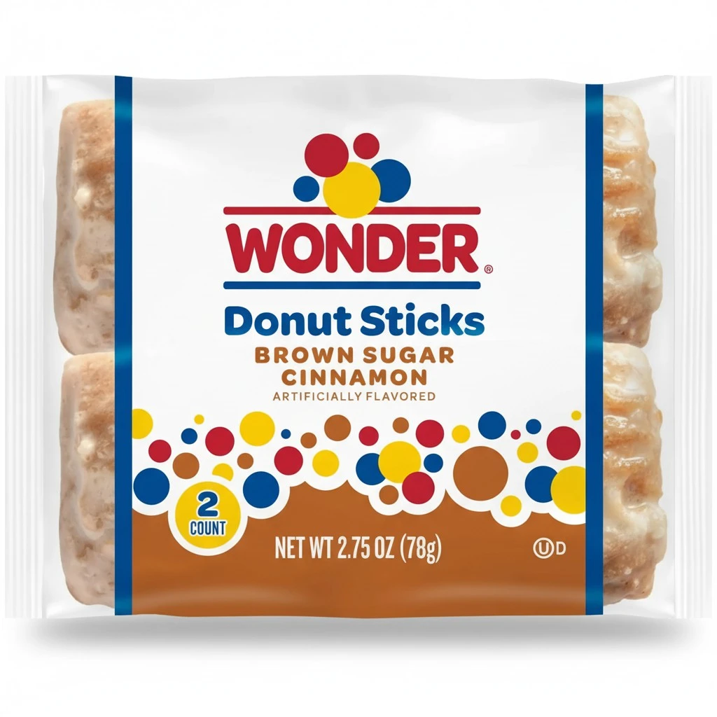 Wonder Brown Sugar Cinnamon Flavored Donut Sticks, Portable & Sharable Donut Sticks, 2 Count