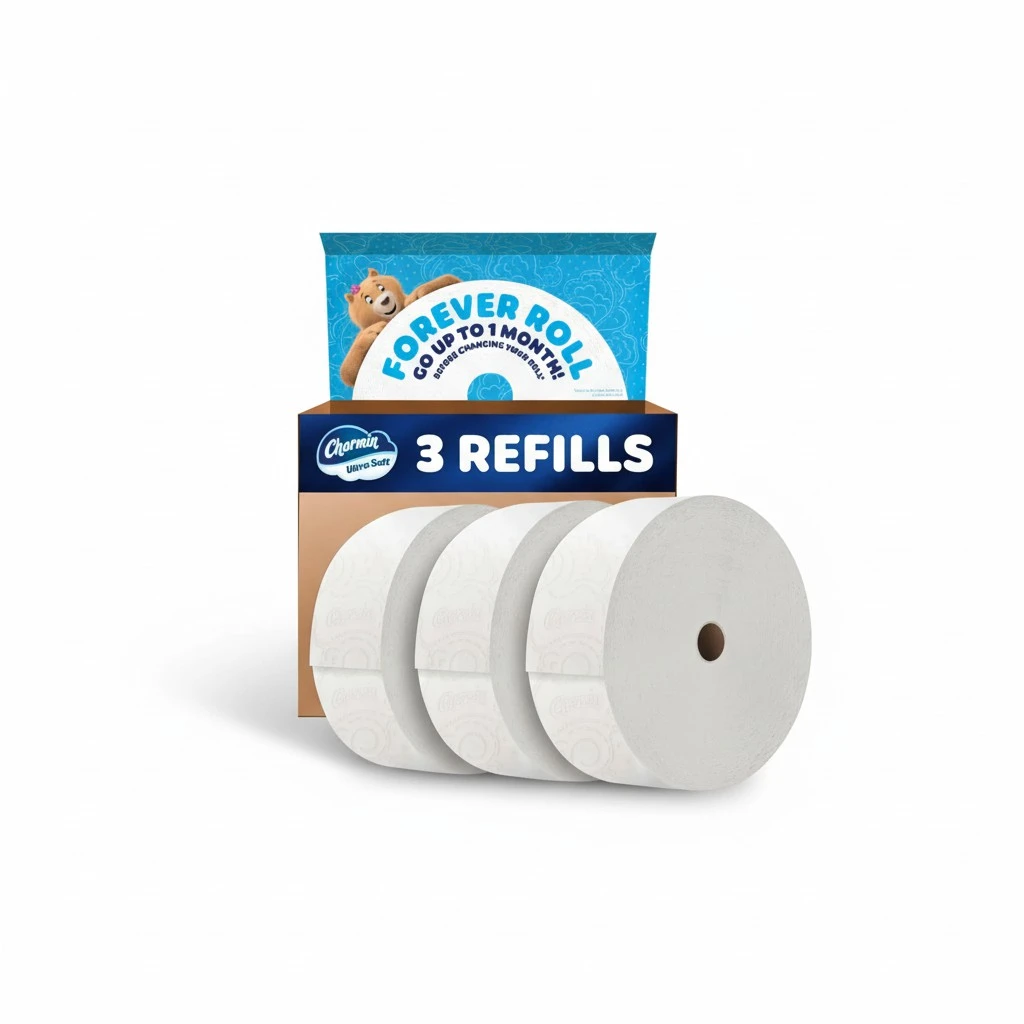 Charmin Toilet Paper Ultra Soft, 3 Forever Rolls Refill Rolls, 2-ply Bath Tissue, 3 Rolls