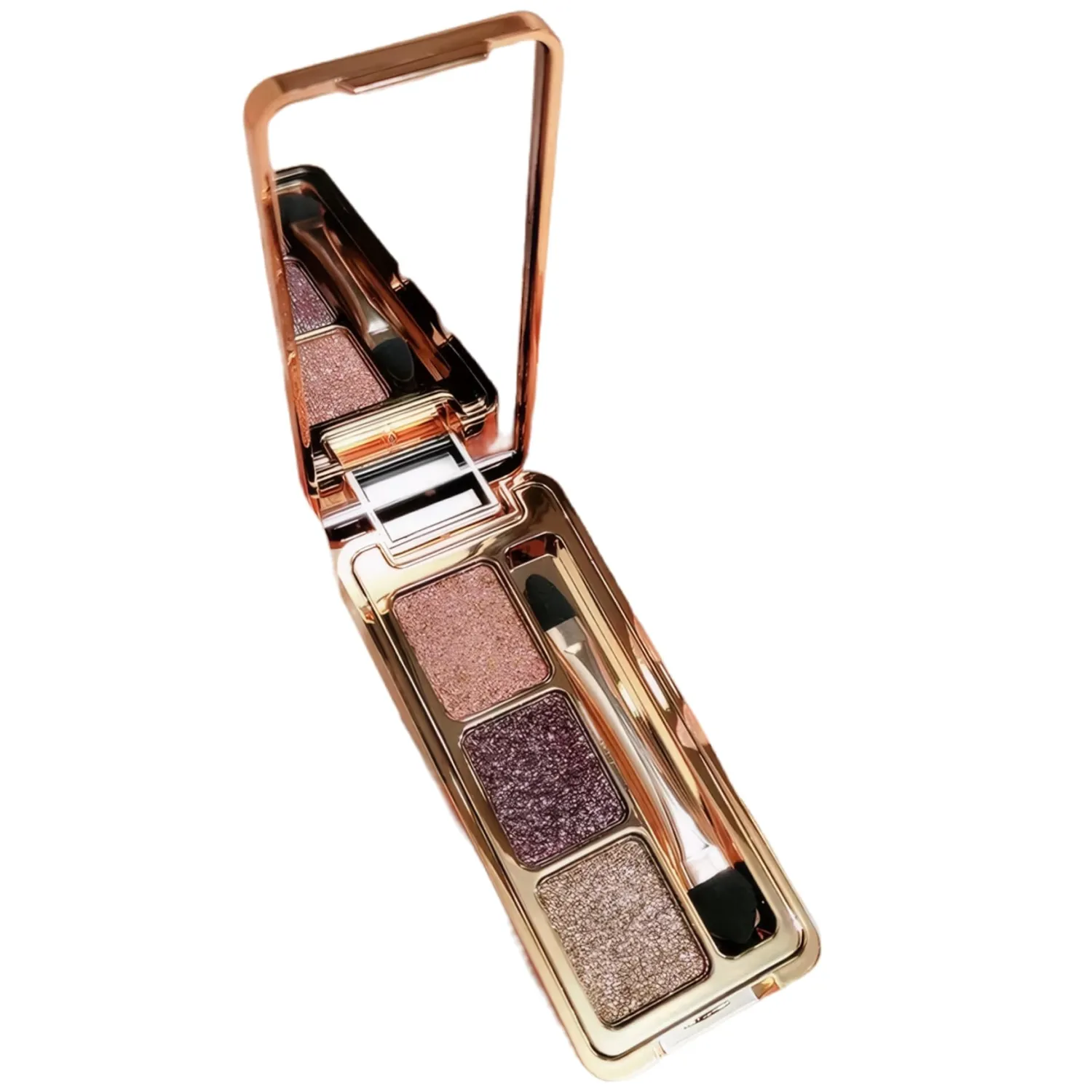 Shimmer Eyeshadow Glitter Eyeshadow Palette, 3 Colors, Highly Pigmented Long Lasting Shimmer Palette, Waterproof Makeup Palettes for Women Gifts