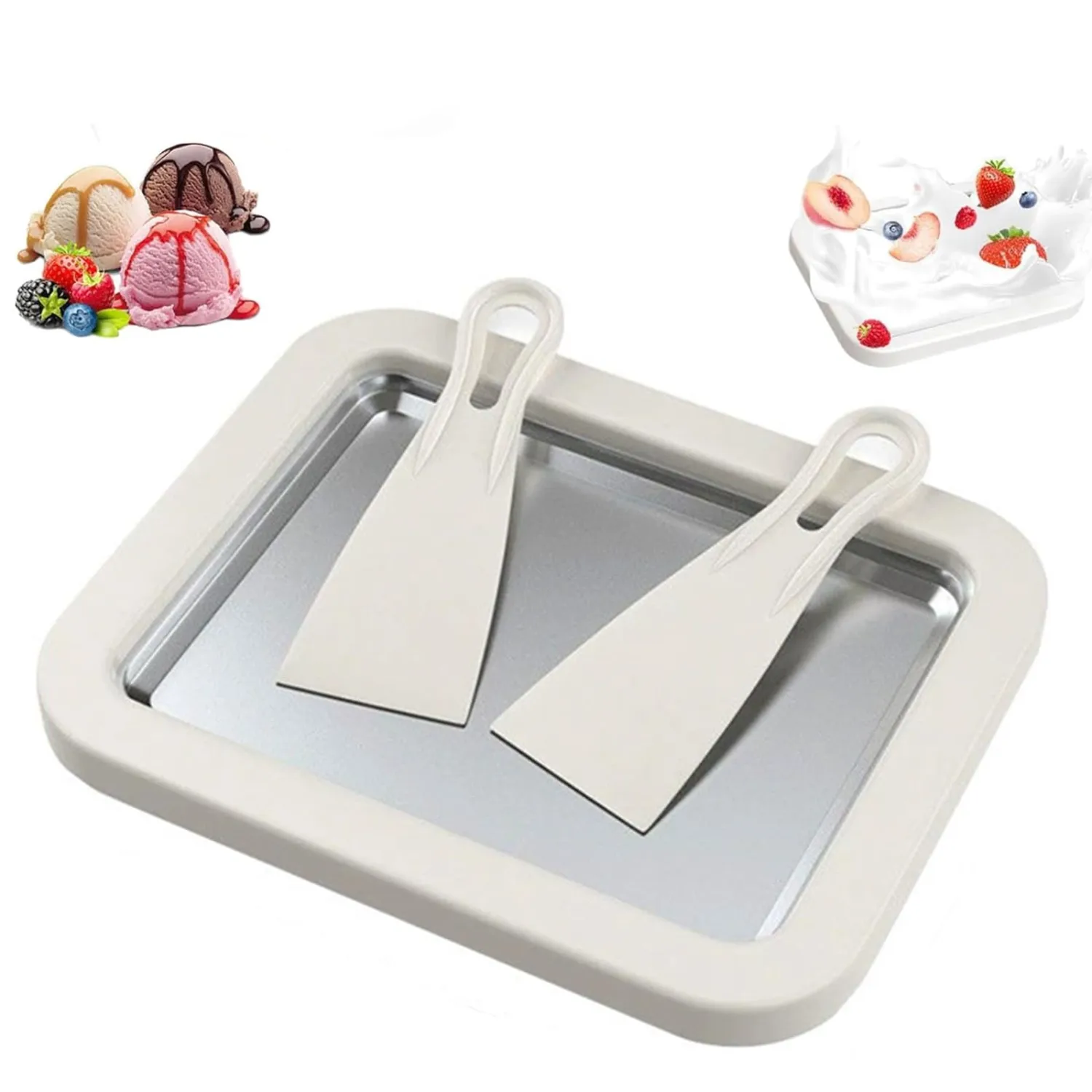 Myfroroll Ice Cream, 2025 New Froroll Cream, Instant Ice Cream Roller Making Machine, Easy To Clean, Homemade Italian Ice Cream Diy, Sorbet, Frozen Yogurt (white).1
