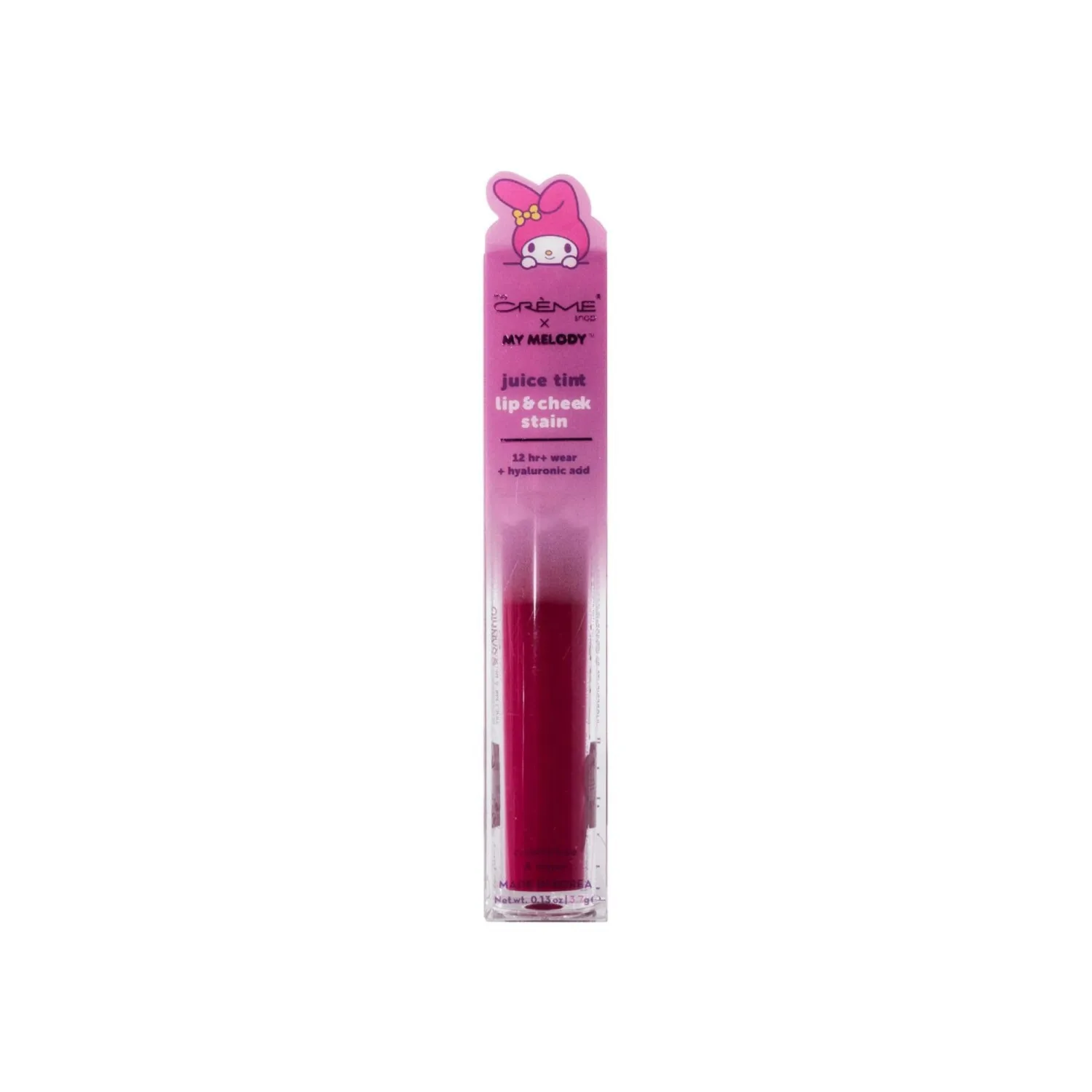 The Crème Shop X My Melody Juice Tint - Lip & Cheek Stain, Lip Tint, Liquid Blush for Cheeks, Cheek & Lip Stian Long Lasting Waterproof (Rose Bloom)