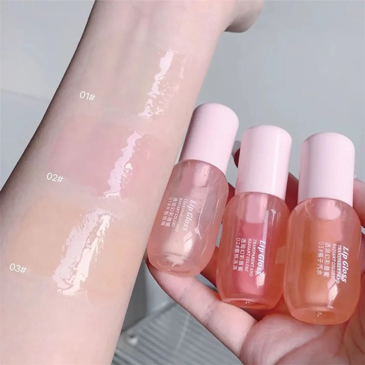Moisturizing Lip Balm,Hydrating Glossy Lip Oil Stick For Women, Lips Care For Dry & Chapped Lips, Christmas Gift, Mother'S Day Gift (01+02)