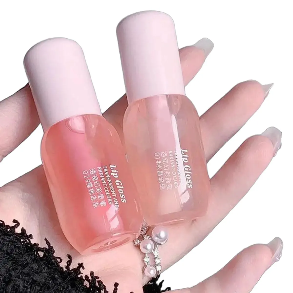 Moisturizing Lip Balm,Hydrating Glossy Lip Oil Stick For Women, Lips Care For Dry & Chapped Lips, Christmas Gift, Mother'S Day Gift (01+02)