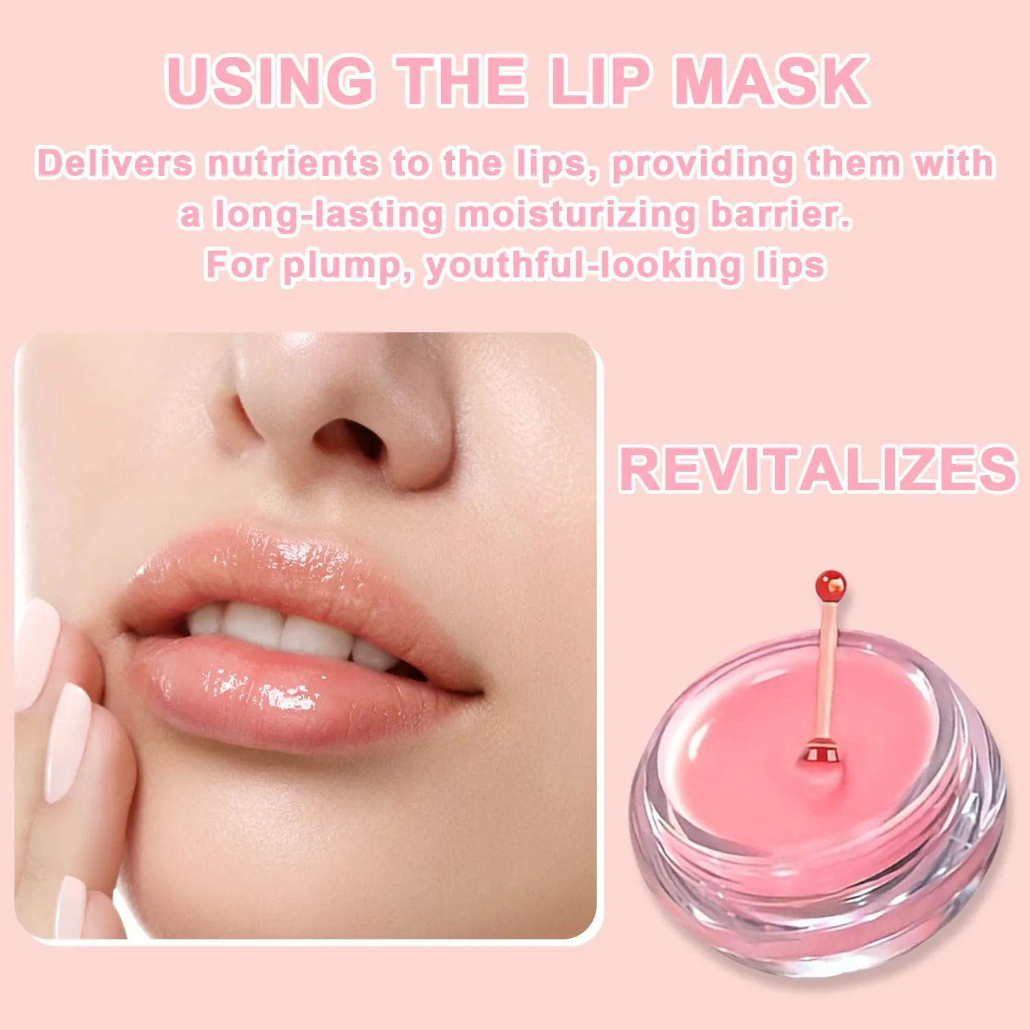 4 PCS Bee Lip Balm Honey Pot, Hydrating Lip Mask & Lip Scrub Set, Watermelon Strawberry Apple Lime Peach Moisturizing Lip Sleeping Mask Prevention Dry and Cracked, Reduce Lip Lines
