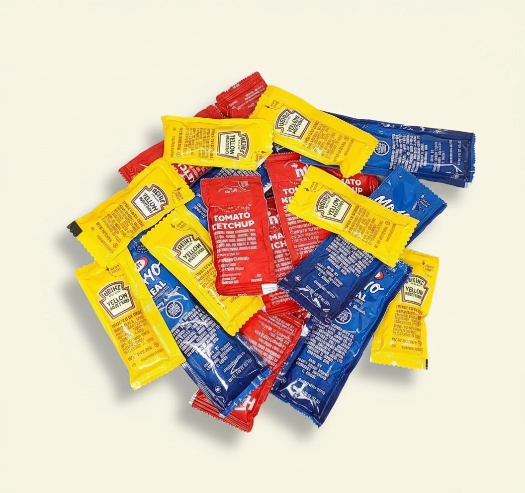 75 Pack of Ketchup, Mustard & Mayonnaise Mayo Packets 25 Each, Great for Picnics Camping Restaurants On The Go