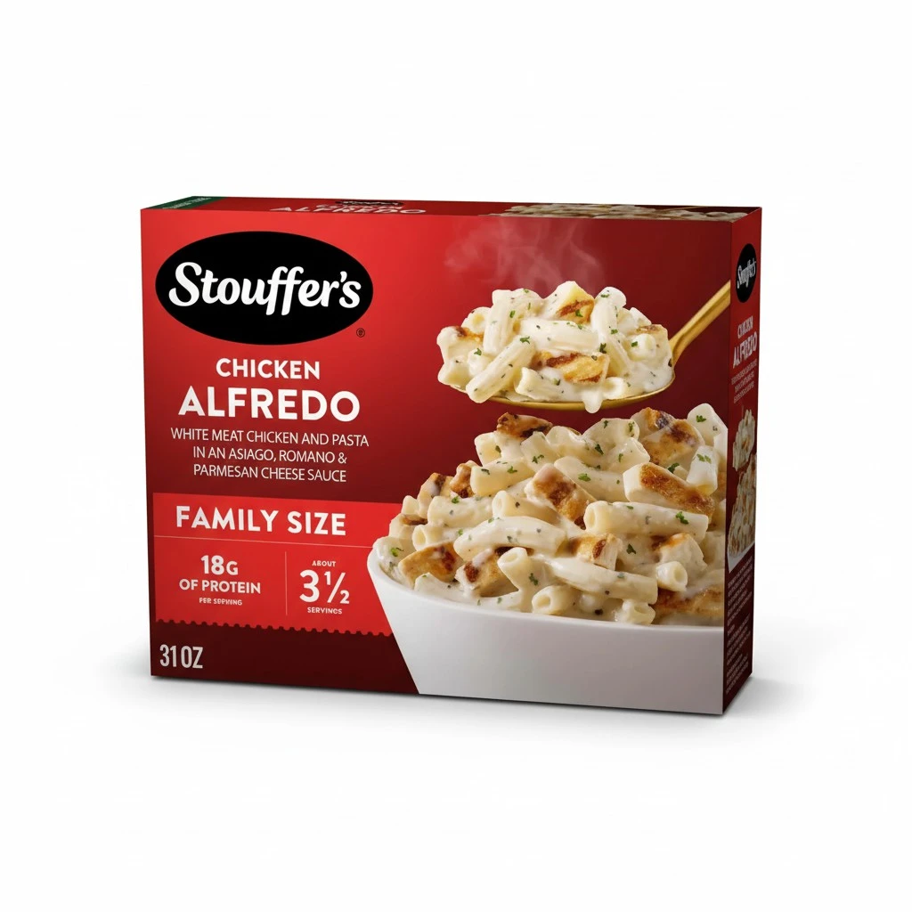 Stouffer's Chicken Alfredo Pasta, Family Size, Frozen Chicken Pasta, Frozen Dinners 31 oz