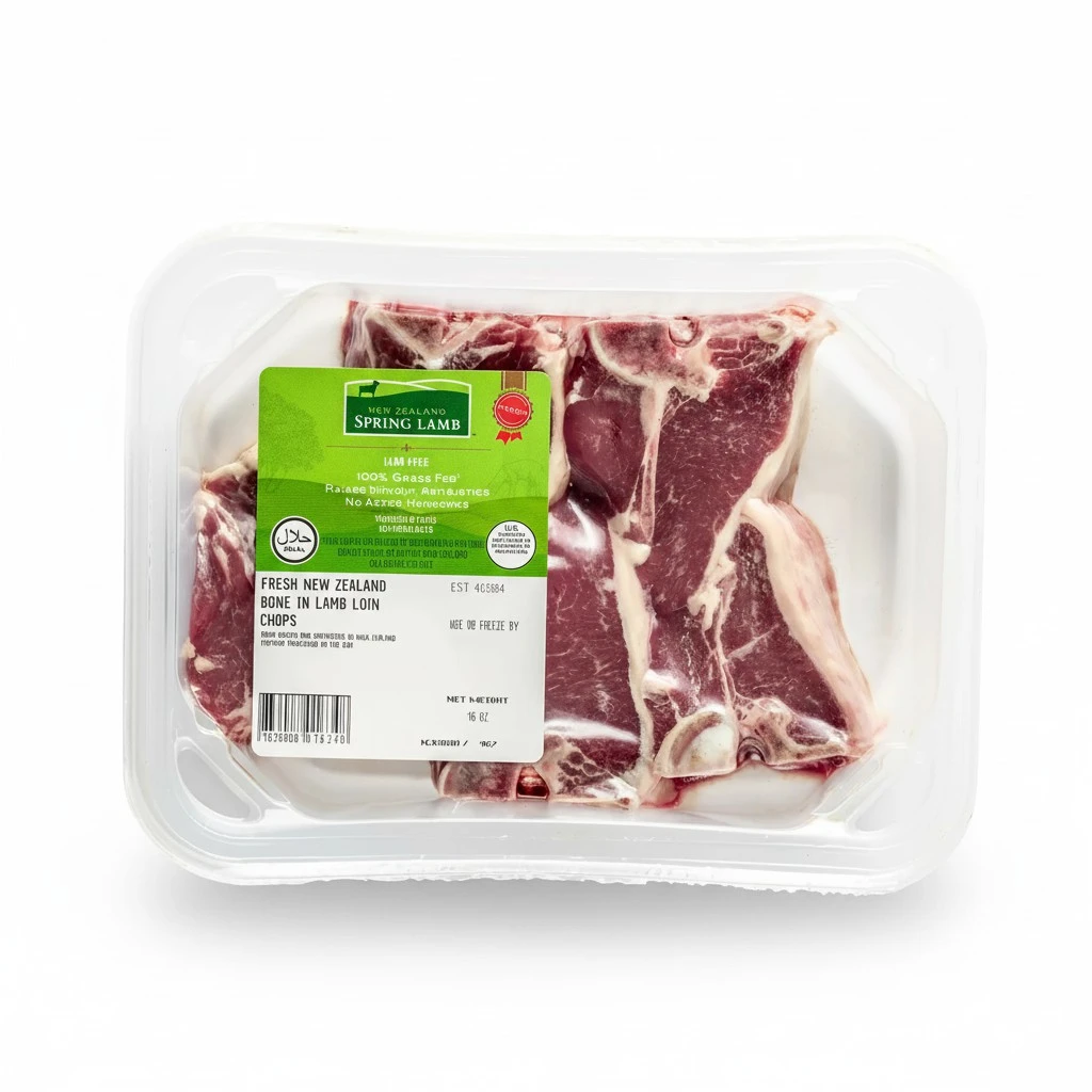 New Zealand Spring Lamb, Fresh New Zealand Lamb Loin Chops, 1 lb