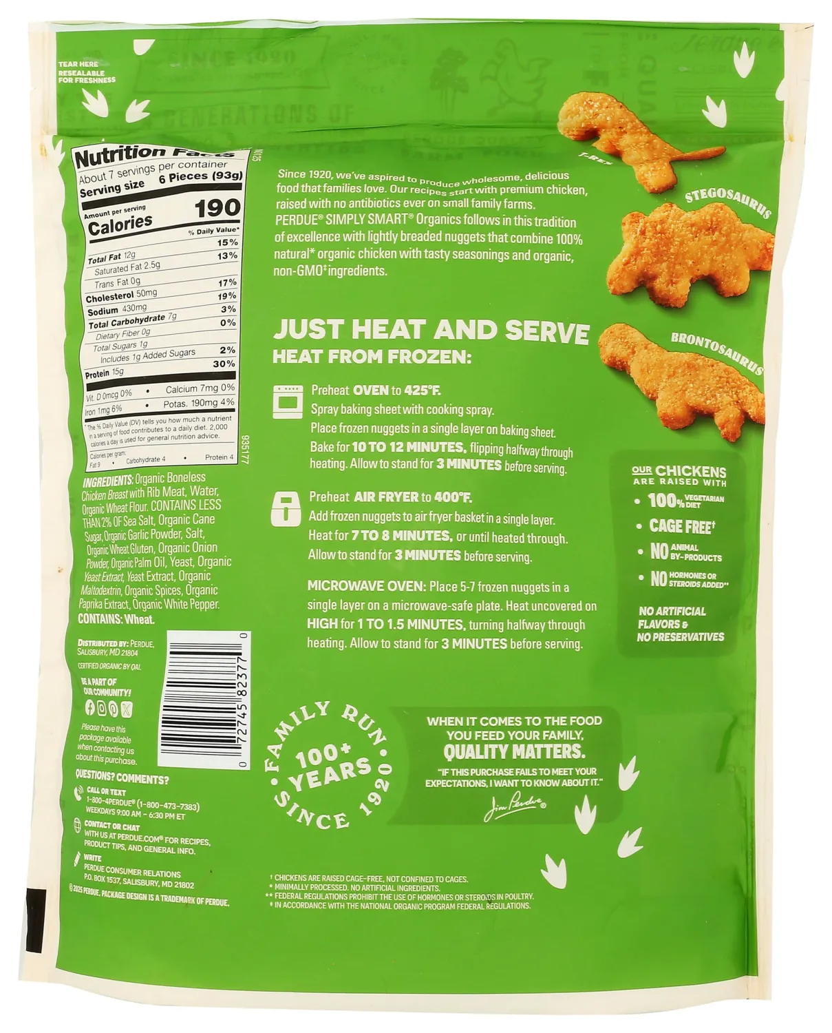 PERDUE Organic Simply Smart Dino Nuggets, 24 OZ