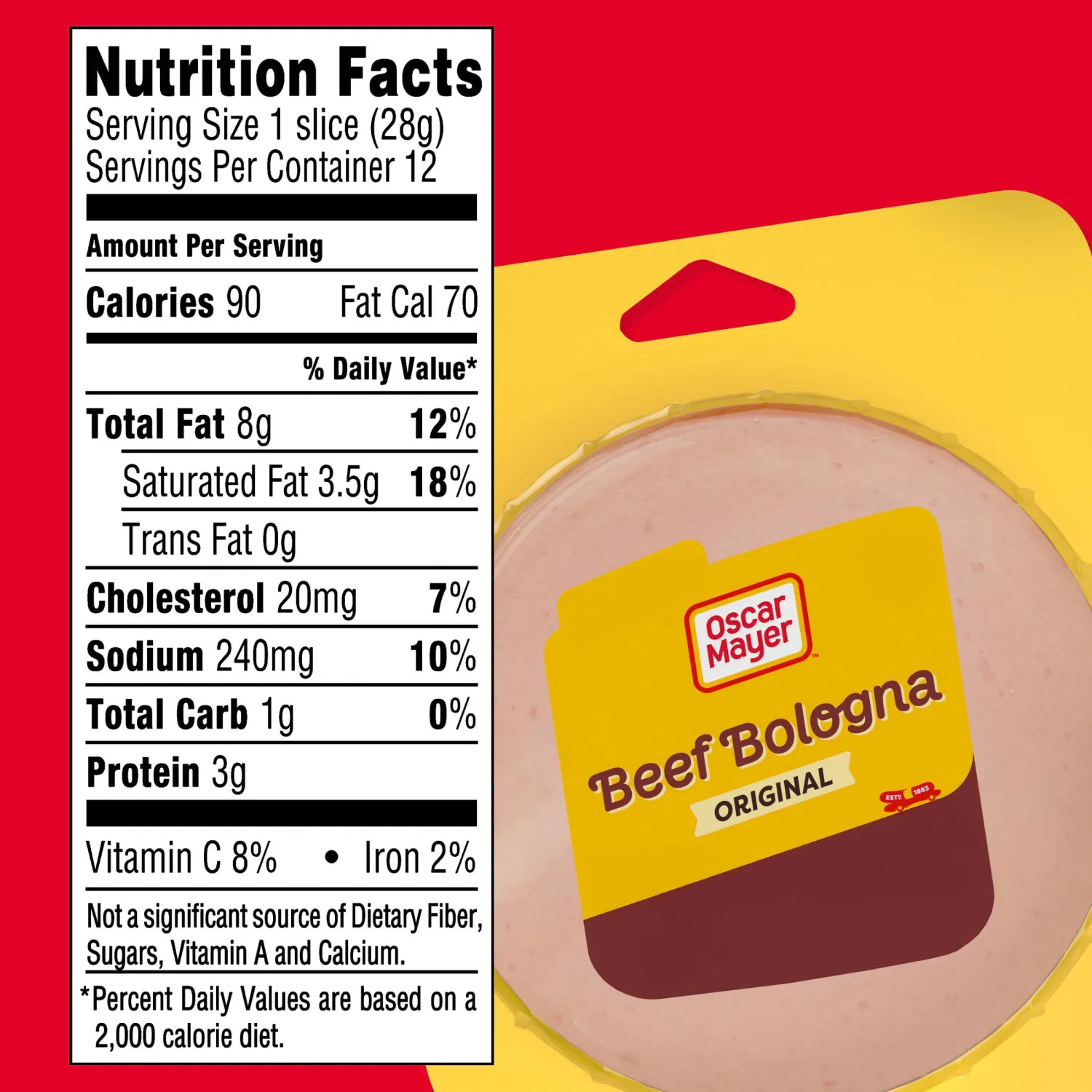 Oscar Mayer Beef Bologna Sliced Lunch Meat, 12 oz. Pack