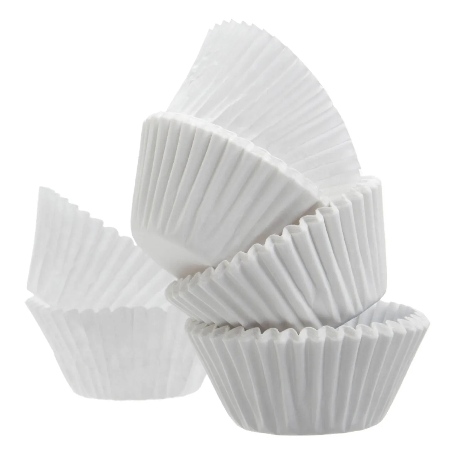 Regency Wraps Baking Cups, Greaseproof Cupcake Muffin Liners, Non-Stick for Easy Removal and Easy Serving of Baked Treats, Pack of 72, Mini Size, White
