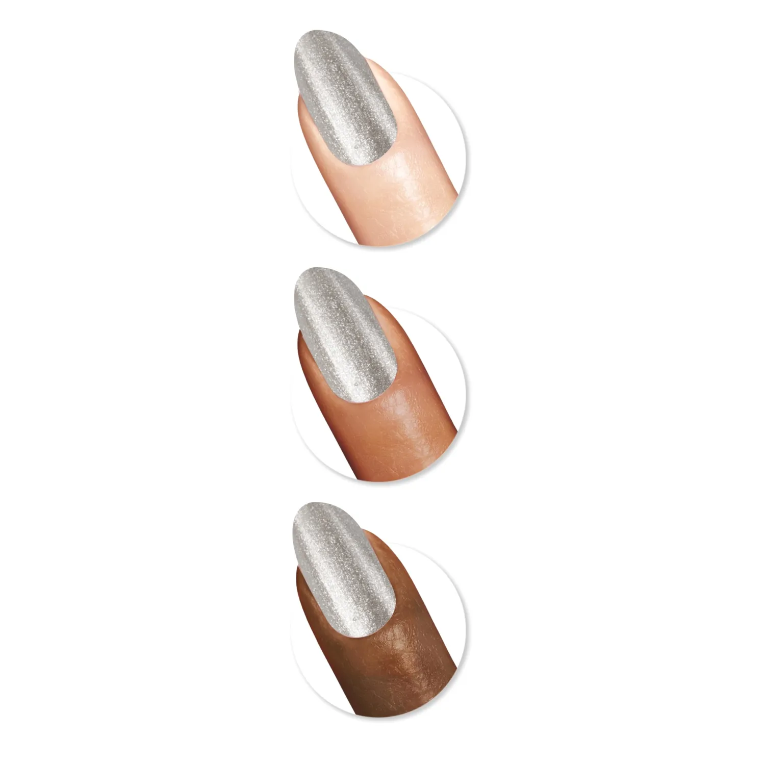 Sally Hansen Insta-Dri Nail Polish Chrome Top Coat | Quick Dry, Long Lasting, Streak-Free Shine, Opaque | Polar Platinum | Metallic Silver Nail Polish