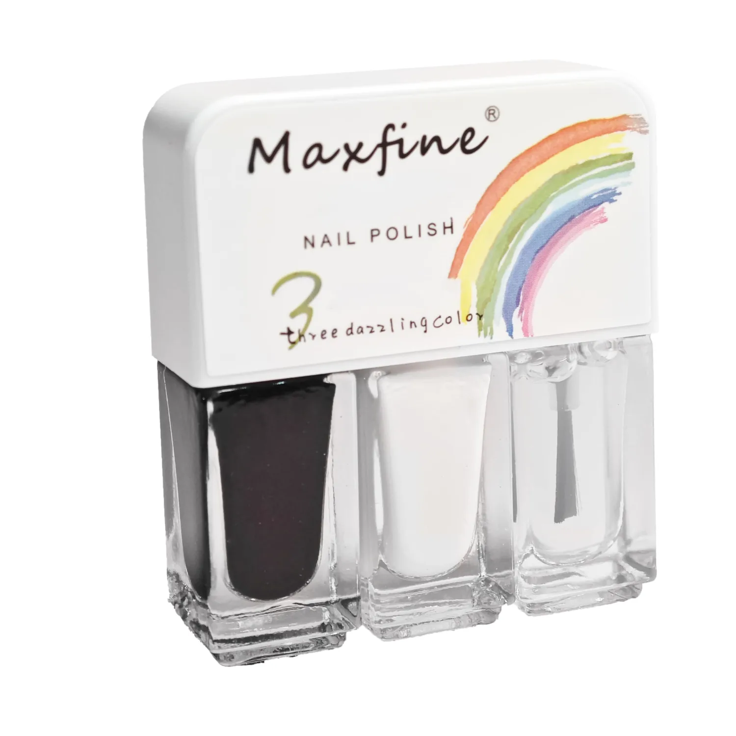 3Pcs 12ml Quick Dry Peel Off Nail Polish Set Odor Free Water Based No Bake Nail Paint Dazzling Colors Cute Portable Packaging Nail Polish Gift Set for Women and Kids V03 Moon Color Disqualified