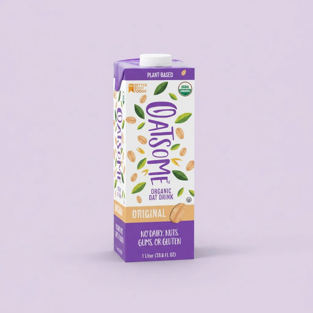 Oatsome Organic Oat Milk, 1-Liter Carton, Regular, 33.8 Fl Oz (Pack of 1)