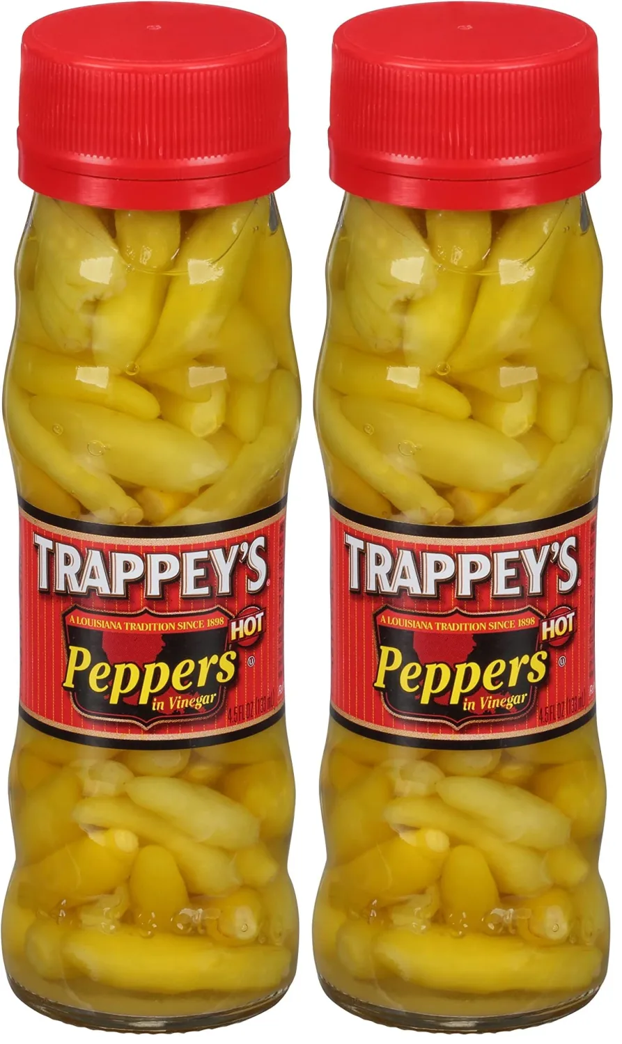 Trappey's Hot Peppers in Vinegar, 4.5 Ounce (Pack of 2)