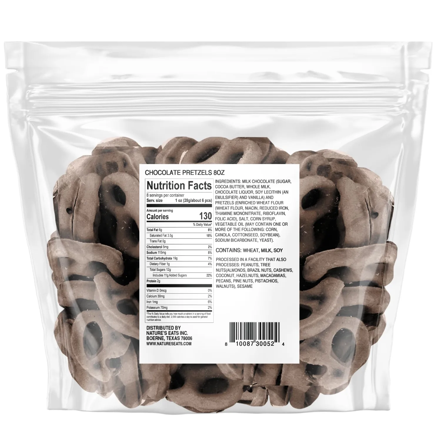 Nature's Eats Chocolate Pretzels 8oz