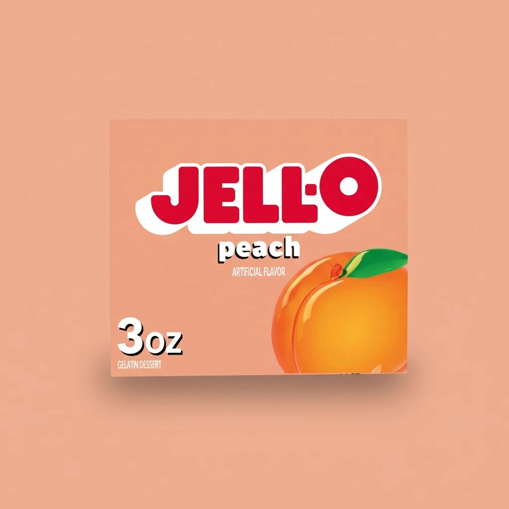 JELL-O Peach Gelatin Dessert Mix (3 oz Box)