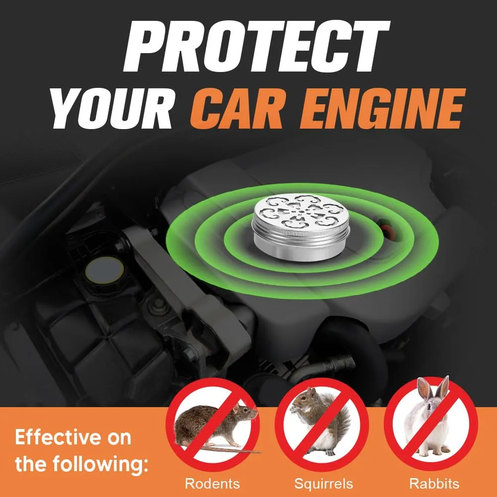 Pest Repellent, Rodent Repellent for Car Engines, Mouse Repellents for Car, RV Mice Repellant, Keep Rodents Out of Car/House, Cars Mouse Repellent Under Hood-2P