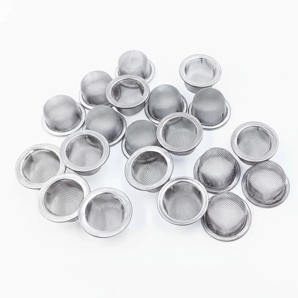 0.5" Pipe Screen Filters 20 pcs Pack with Metal Storage Box Premium Stainless Steel Smoking Bowl Filter 1/2 Inch Concave Mesh Pipes Screens