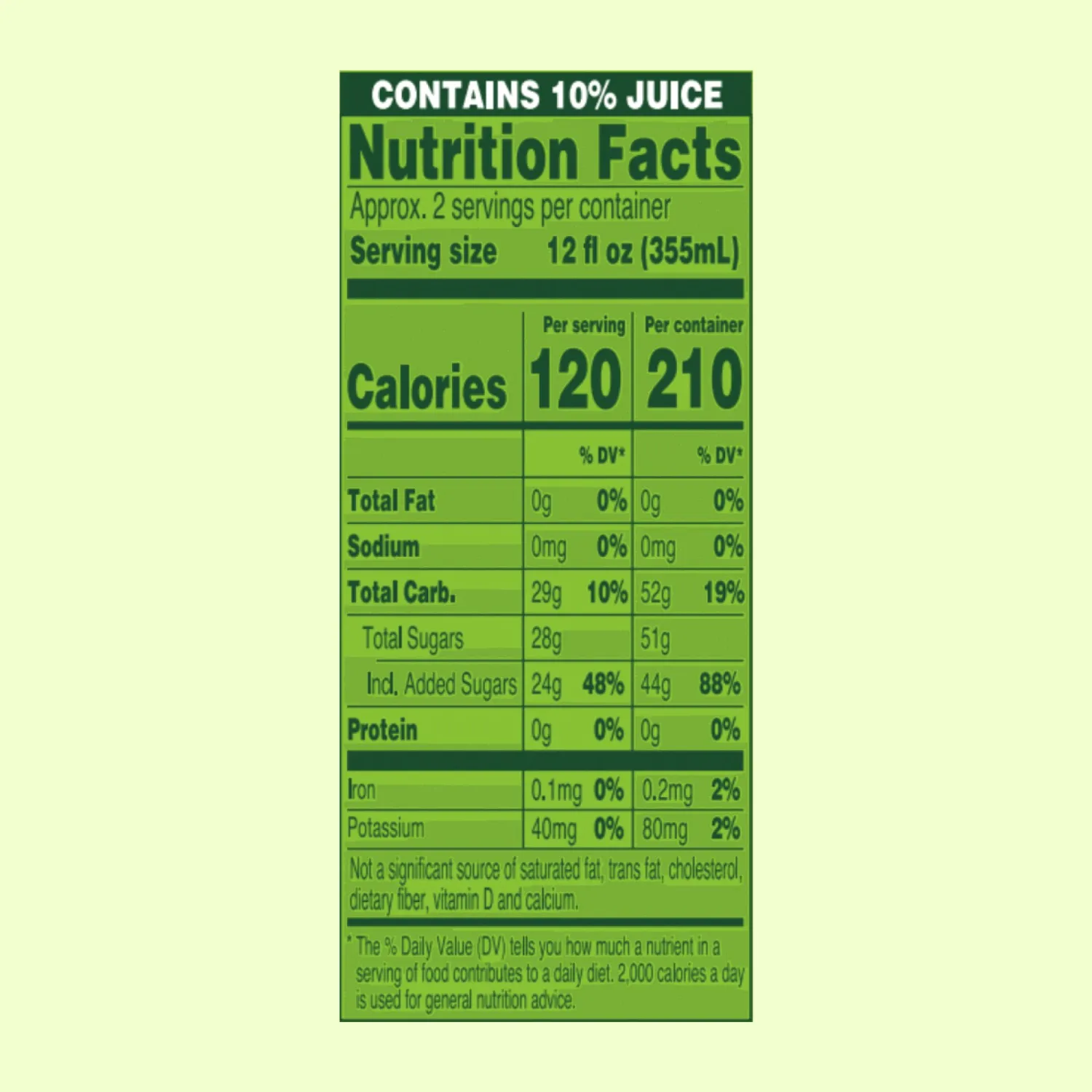 AriZona Apple Lime Rickey Soda, A Brooklyn Original Sparkling Drink - Big Can, 22 Fl Oz (Pack of 12)