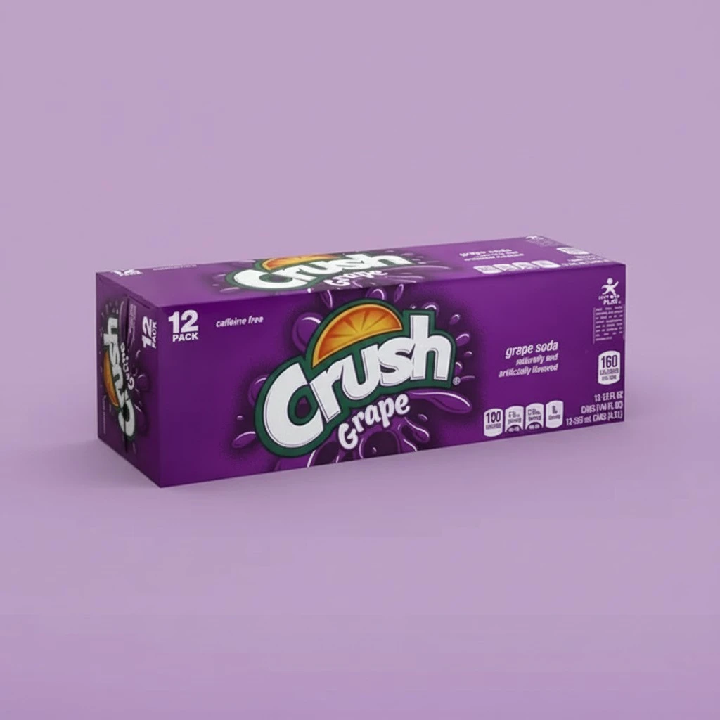 Crush Soda, Grape, 12 Ounce