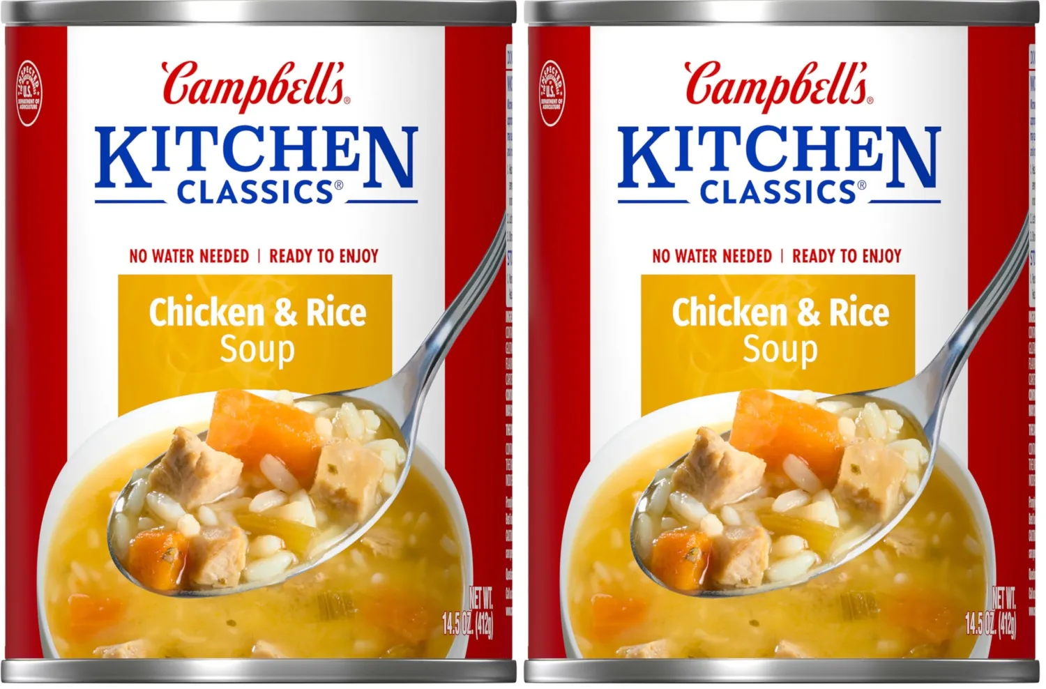 Campbell's Kitchen Classics Chicken and Rice Soup, 14.5 oz. Can (Pack of 2)