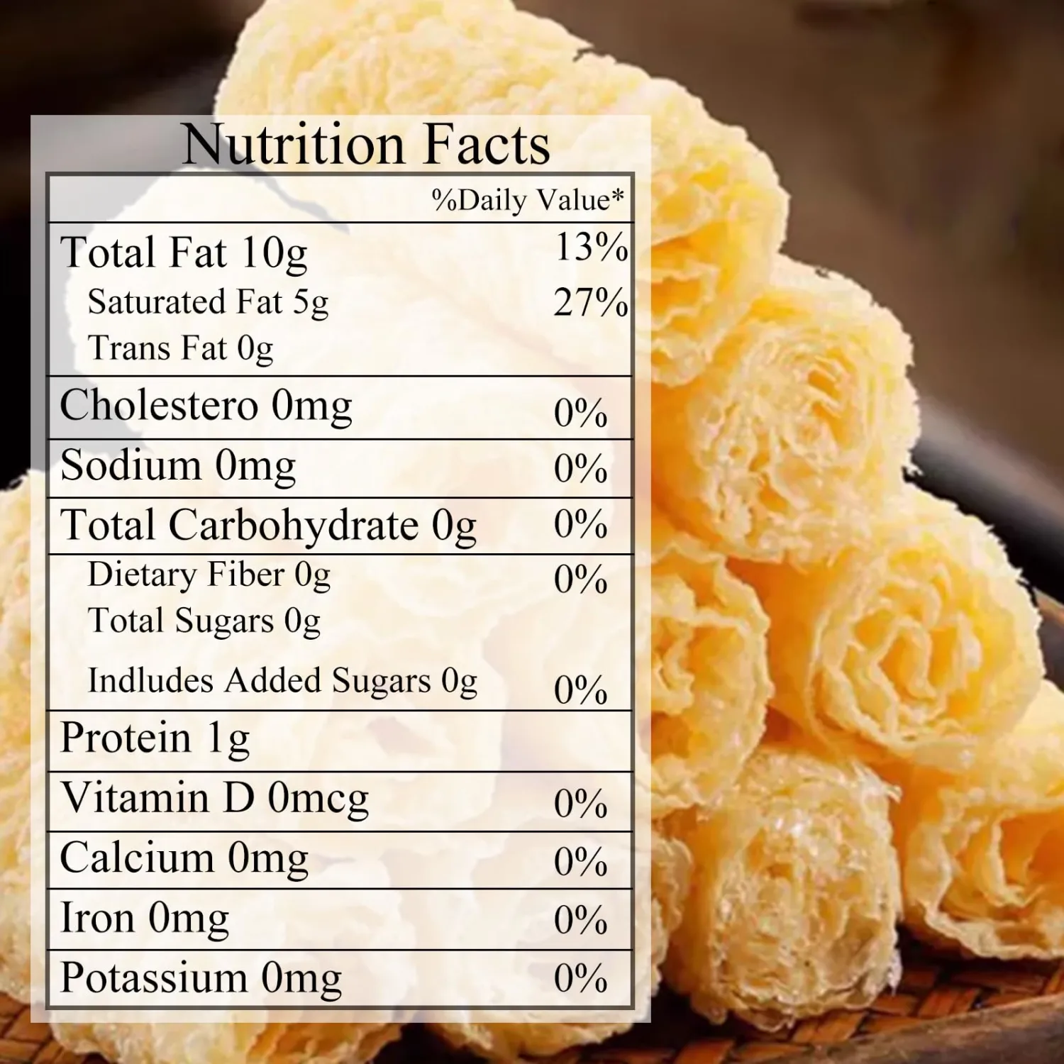 MQZHUK Puff tofu fried tofu skin,fried soybean curd 8.46oz original soybean skin firm 脆皮卷，响铃卷