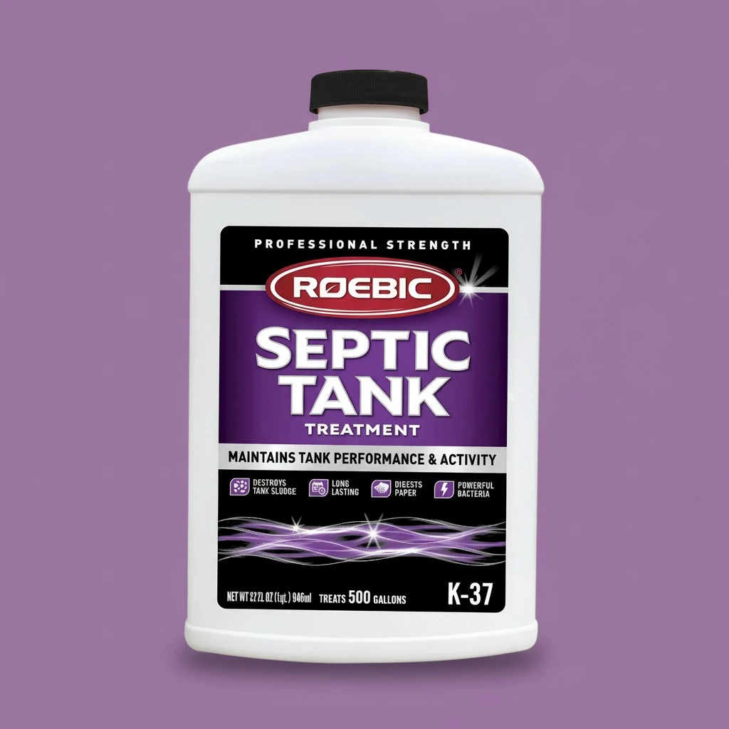 Roebic K-37-Q Septic Tank Treatment: Removes Clogs, Environmentally Friendly Bacteria Enzymes, Safe for Toilets, 32 Fl Oz - Lasts 1 Year, 32 Ounces
