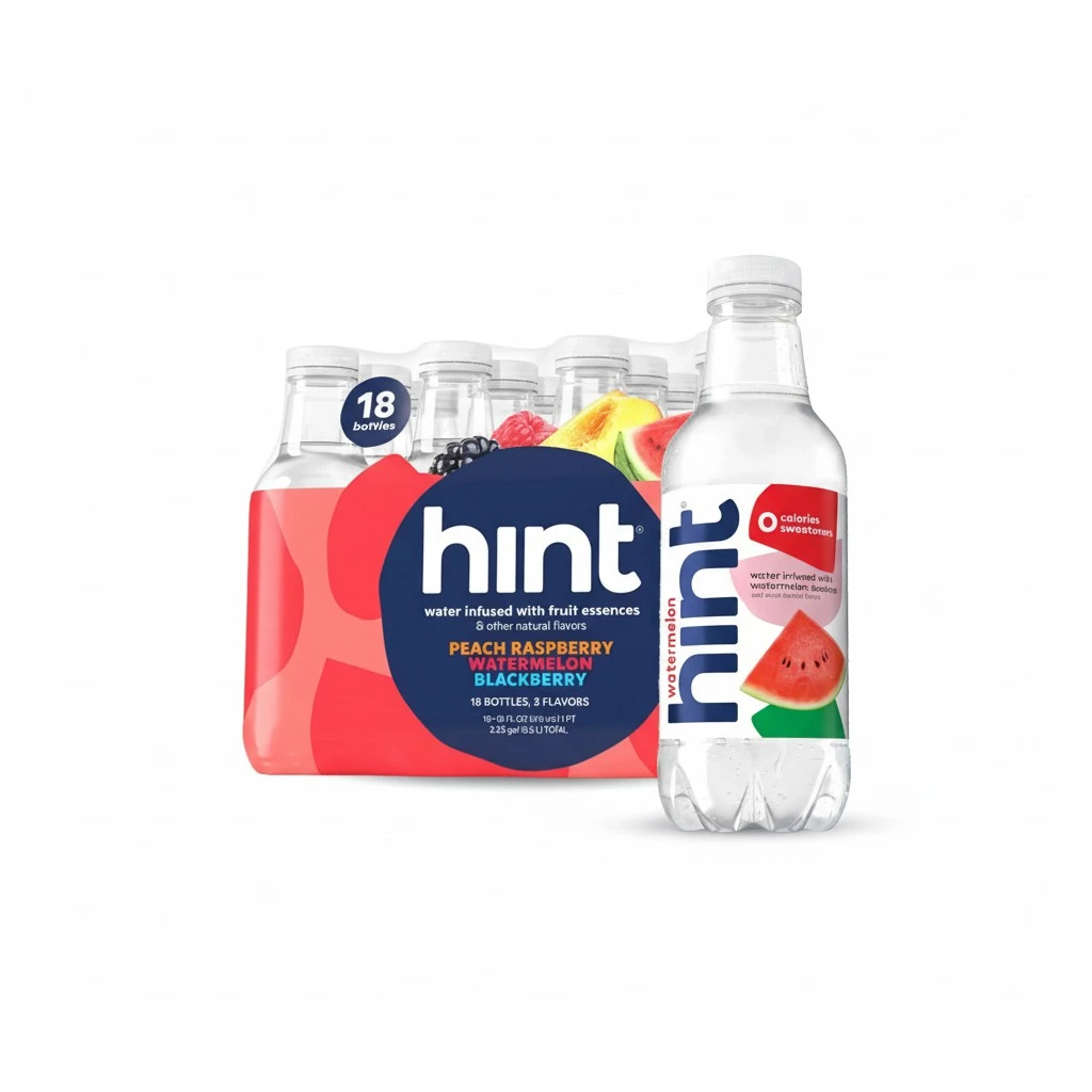 Hint Fruit-Infused Flavored Bottled Water, 3-Flavor Mega Variety Pack - Purified Water Beverages with Zero Calories, Natural Flavors, and Sugar Free - 16 Fl Oz (Pack of 18)