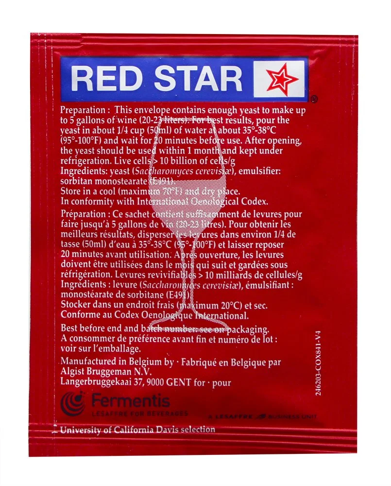 Red Star Premier Classique formerly Montrachet Yeast For Wine Making