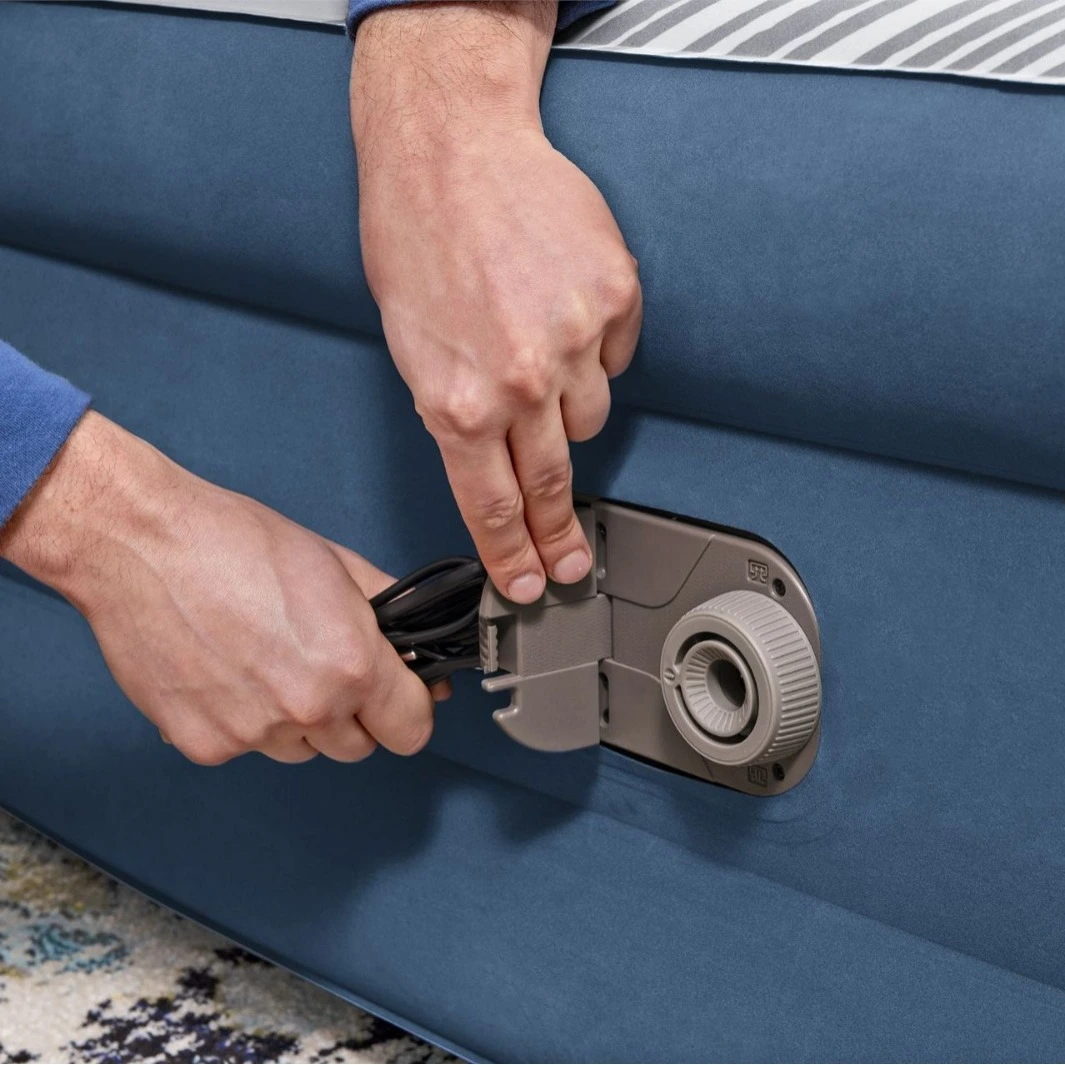 Flocking Double Inflatable Mattress Outdoor Bed For Home