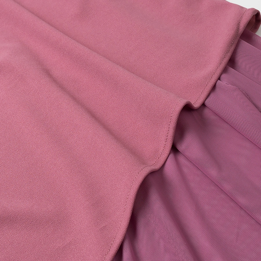 Minimalist Strapless Tulle Patch Hem Dress