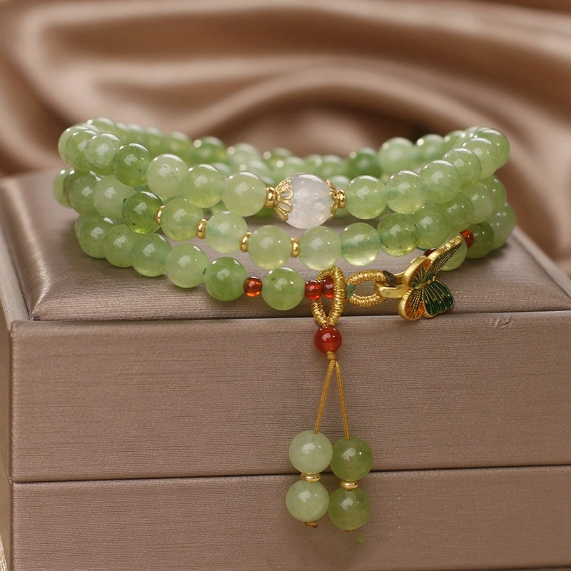 Chinese Retro Multi-layer Natural Stone Crystal Bracelet